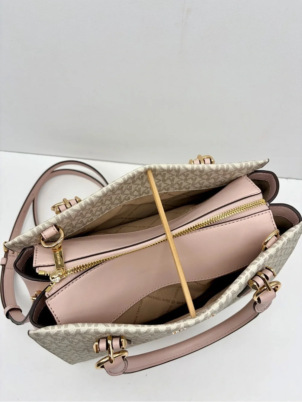 Michael Kors Marilyn Medium Signature Logo Convertible Satchel Crossbody Bag